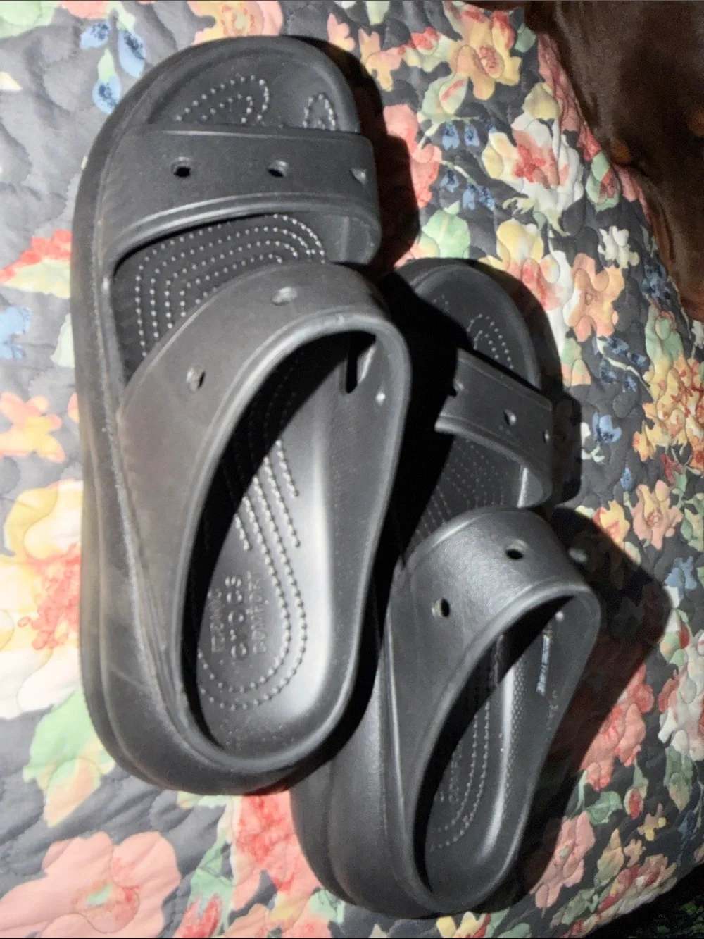 CROCS Black Platform Sandal Clogs